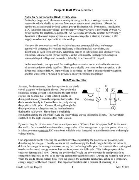 Half Wave Rectifier Project