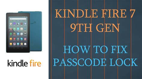 Kindle Fire Stuck On Passcode Password Lock Screen Youtube