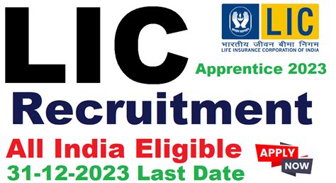 LIC Apprentice Recruitment 2023 24 All India Eligible 31 12 2023 Last