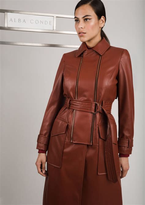 Faux Leather Coat