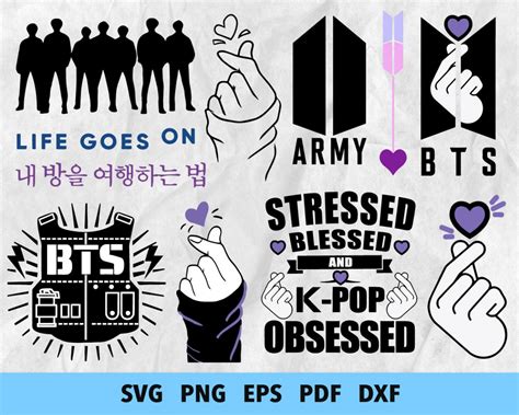 Bts Svg 200 Bundle Bts Cricut Bts Clipart