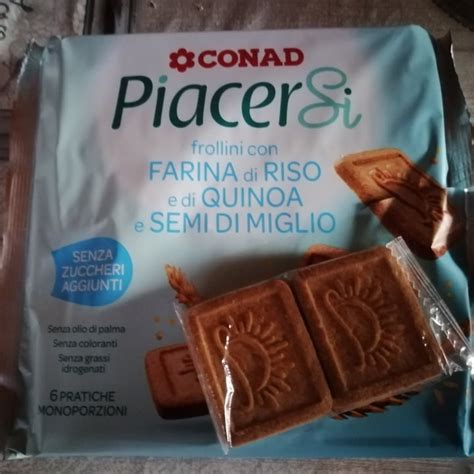 Piacersi Conad Frollini Con Farina Di Riso Quinoa E Semi Di Miglio