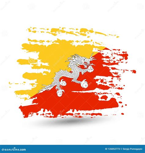 Bhutan National Flag Royalty Free Stock Image Cartoondealer