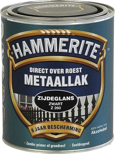 Hammerite Zijdeglans Metaallak Zwart Ml Bol