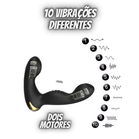Vibrador Estimulador de Prostata Plug Anal Recarregável Controle Retomo modos de vibração
