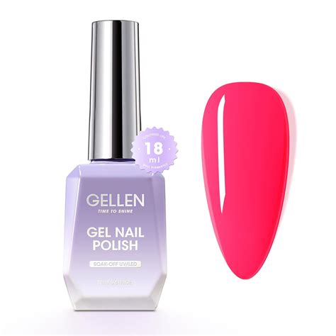 Amazon Gellen Hot Pink Gel Nail Polish 18ml Pink Gel Polish Soak