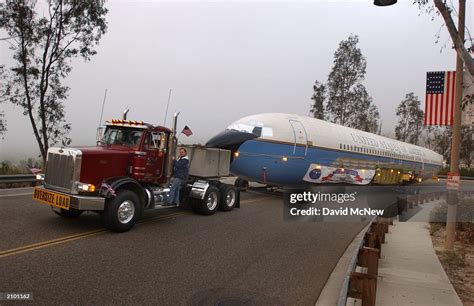 The fuselage of Air Force One, the Boeing 707 jet that served as ...