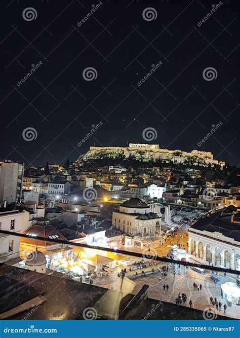 Acropolis stock image. Image of lights, athens, view - 285335065