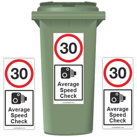 Speed Safety 30 Mph Average Speed Check Speed Reduction Wheelie Bin