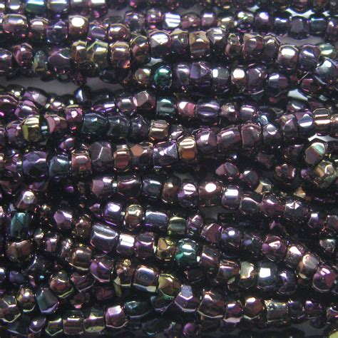 Czech Three Cut Seed Bead Purple Iris Garden Of Beadin