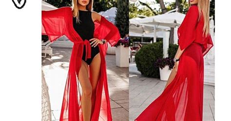 Summer Women Swimsuit Bikini Cover Up Sexy Beach Cover Ups Chiffon Long Dress Elegant Solid