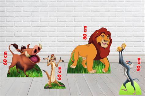 Totem Rei Leão simba timao Pumba e Rafiki 60 cm a 90 cm Elo7