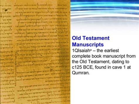 Bible Manuscripts and Translations | PPT