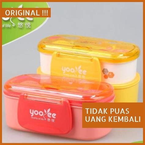 Jual TURUN HARGA KOTAK MAKAN LUNCH BOX TEMPAT MAKAN 2 TINGKAT YOOYEE