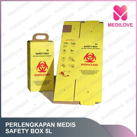 Jual Safety Box L Plastik Biohazard Safety Box L Tempat