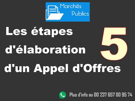 Les Tapes D Laboration D Un Appel D Offres