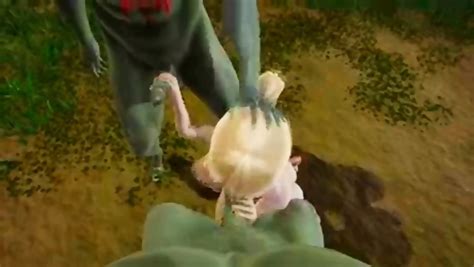 BLONDE SLUT ENJOYS HORNY ORC COCKS