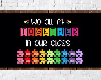 We All Fit Together Bulletin Boards Etsy