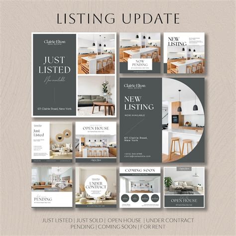 Real Estate Marketing Template Bundle Real Estate Agent Social Media