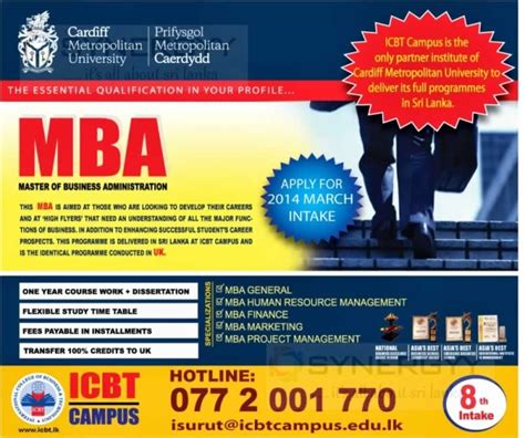 Cardiff Metropolitan University Mba Master Of Business Administration