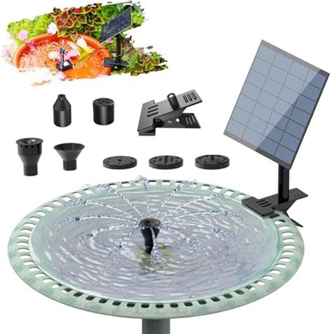 SUJFEE Solarbrunnen für Draussen 2 5W DIY Solar Springbrunnen für