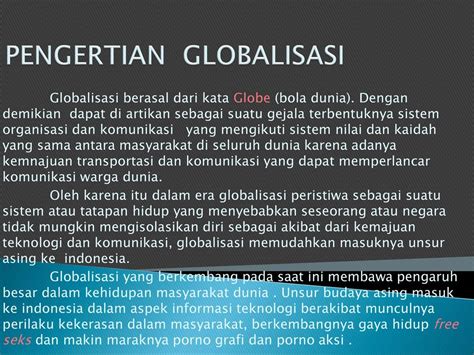 Menjelaskan Pengertian Globalisasi Sinau