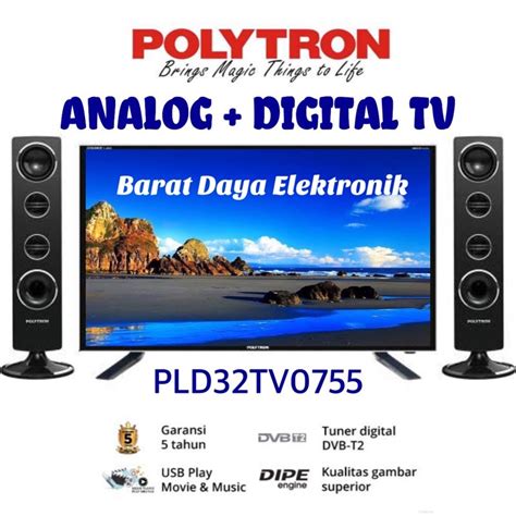 Jual LED Digital Polytron 32 Inch 32TV0755 TV LED Polytron Digital