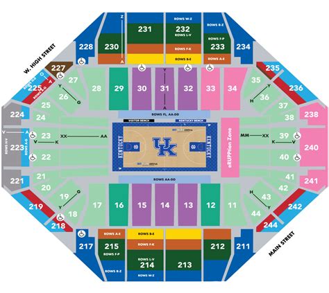 Map Of Rupp Arena Seating