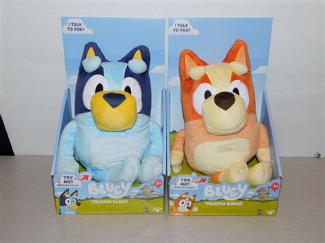 Bluey Set Of 2 Talking Bluey And Talking Bingo 13 Plush New 4244475461