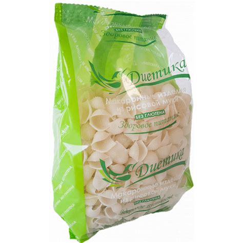 Рисовые макароны Ракушка, Диетика, 250 г купить по цене 128 ₽ артикул ...