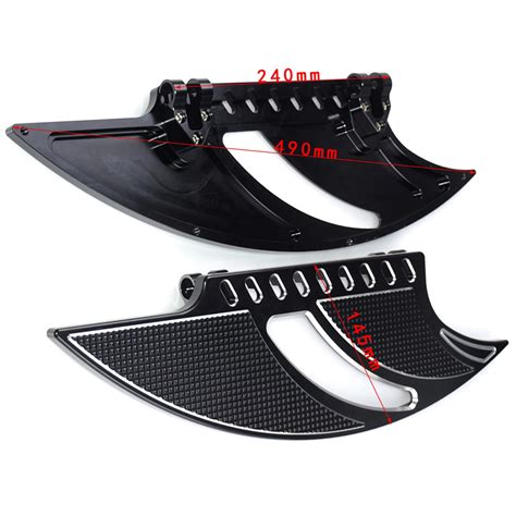 Hcmotorku Motorcycle Floorboards Set Driver Passenger Footboards Front