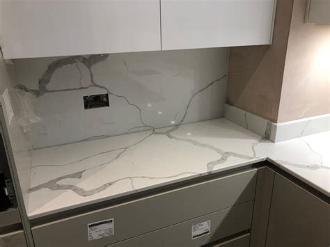 30mm Calacatta Luna Quartz Kitchen Worktops Medusa Stone