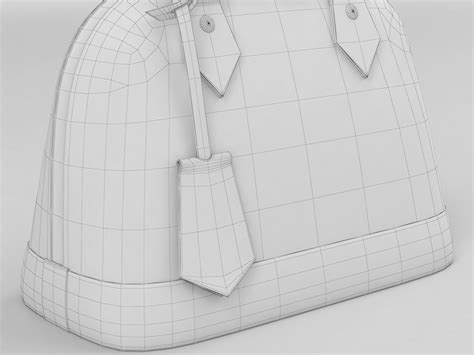 3d Model Louis Vuitton Alma Bb Bag Monogram Beige Vr Ar Low Poly Cgtrader