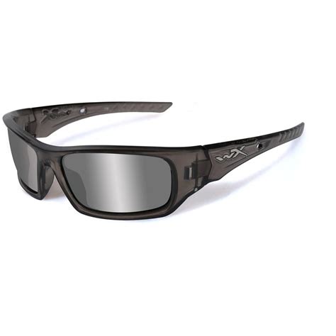 Wiley X Wx Arrow Black Ops Sunglasses Grey Silver Flash Lenses Liquid Grey Frames 611827