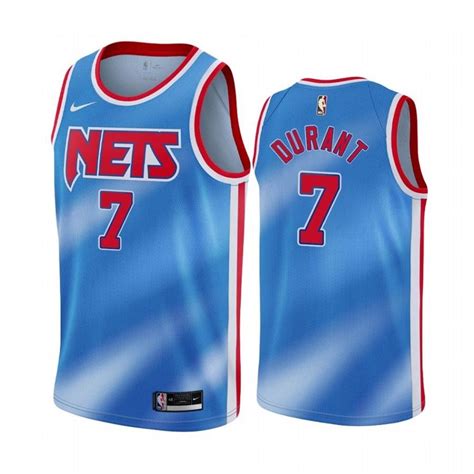 Kevin Durant Brooklyn Nets Blue Classic Edition New Uniform 202121
