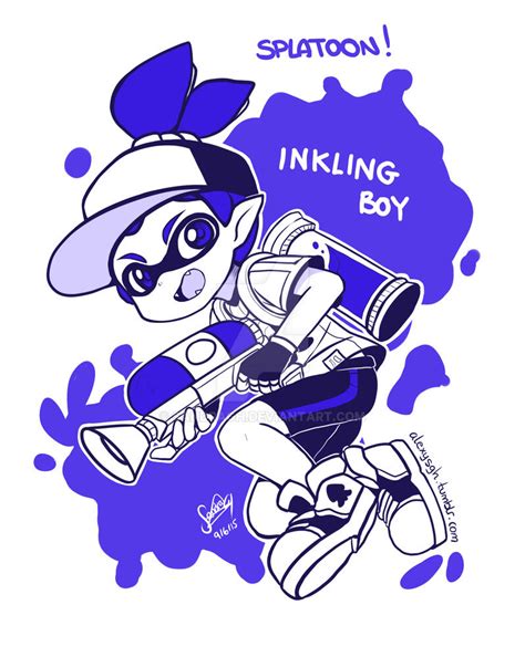 Splatoon Inkling Boy No Color By Sandragh On Deviantart