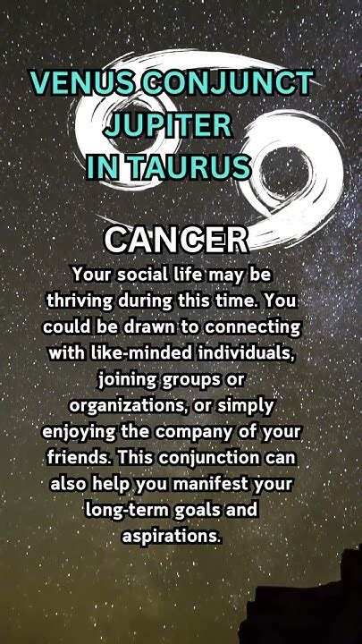 Cancer ♋️ Venus Conjunct Jupiter In Taurus Energy Astrology Cancer Tarotary Astro Youtube