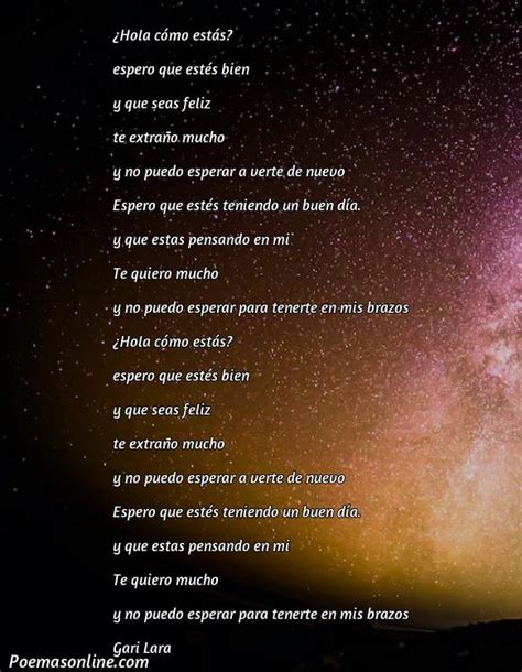 Cinco Poemas De Hola Como Estas Poemas Online