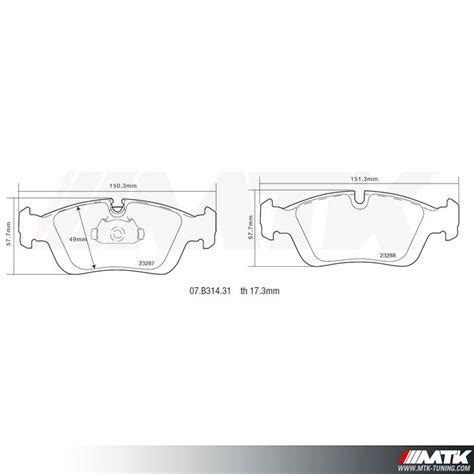 Plaquette De Frein Brembo HP2000 Pour BMW E36 E46