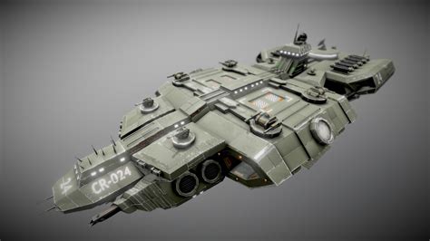 Sci-fi Carrier with 3 Turret Types - 3D model by ShaunTWilliams [cdf223e] - Sketchfab