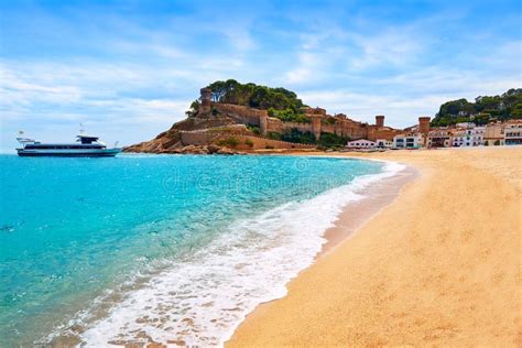 Plage De Tossa De Mar En Costa Brava De La Catalogne Image Stock