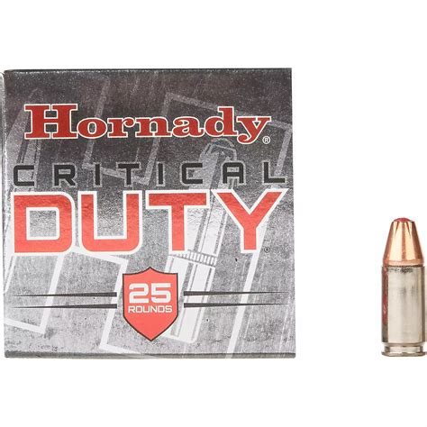 Hornady 9mm Lugerp 135 Grain Flexlock Critical Duty Handgun Ammunition 25 Rounds Academy