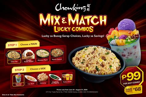 Fight Gutom With Chowking Mix Match Lucky Combos For Only P99