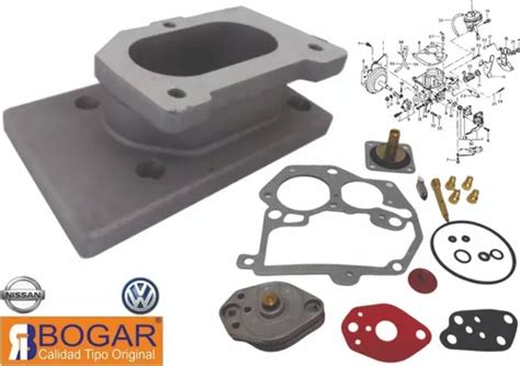 Adaptador Carburador Hitachi A Bocar 2 Gargantas Pickup 620