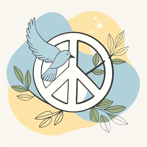 A peace symbol with a peace symbol and a peace symbol | Premium AI ...