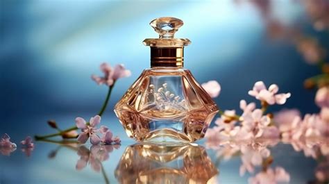 Premium AI Image | Floral perfume bottle with orchid flowers