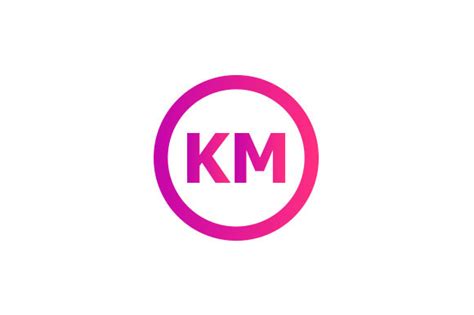 KM Logo Design Vector Graphic by xcoolee · Creative Fabrica