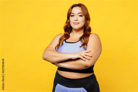 Young Fun Chubby Overweight Plus Size Big Fat Fit Woman Wear Blue Top