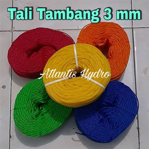 Jual Tali Tambang Plastik 3 Mm Tali Tampar Tali Jaring 1Roll