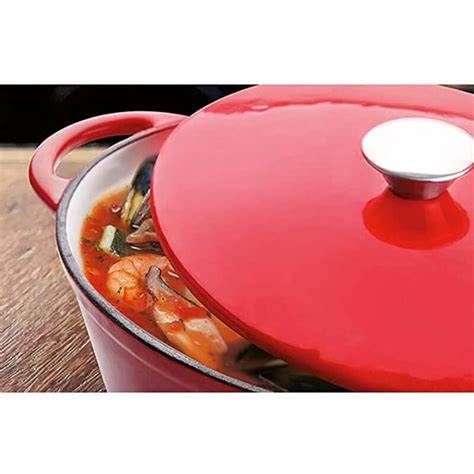 Cocotte Ovale En Fonte Rouge Ibili 726027R Cerf Dellier